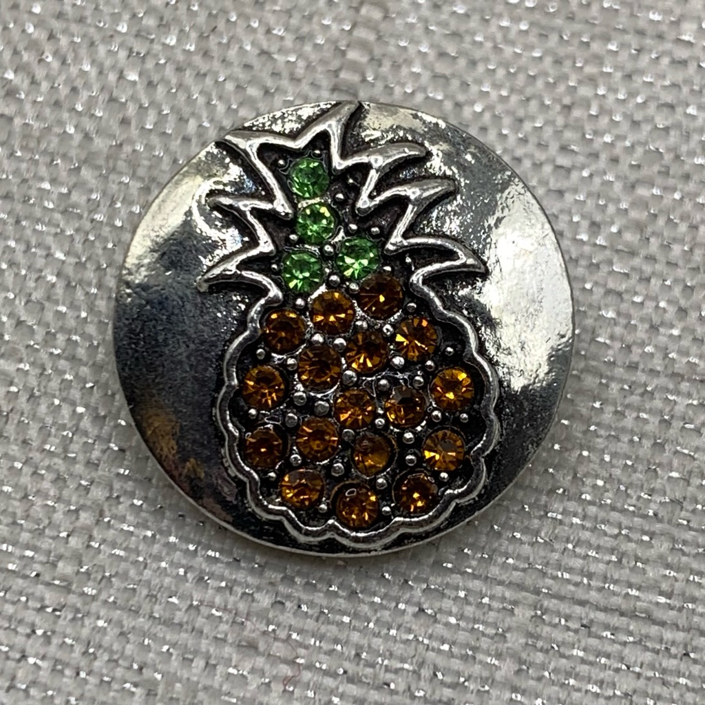 Pineapple - Snap Button Charm - 18mm/20mm